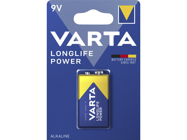 Batterij Varta Longlife Power 9V blister a 1 stuks