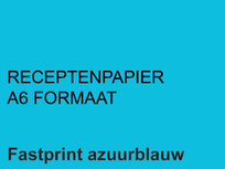 FastPrint Recepten papier 80gr. Azuurblauw, A6 pak 2000 vel FastPrint Recepten papier 80gr. Azuurblauw, A6 pak 2000 vel