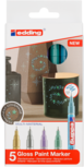 edding 780 glanslakmarker set van 5 assorti metallic speciaal edding 780 glanslakmarker set van 5 assorti metallic speciaal