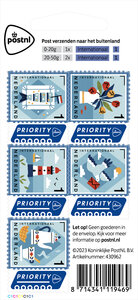 PostNL postzegel Nederlandse Iconen Internationaal op vel 5 stuks 430962