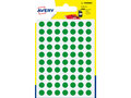 Etiket-Avery-8mm-rond---------blister-490st-groen