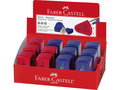 puntenslijper-Faber-Castell-Sleeve-rood-blauw-2-gaats