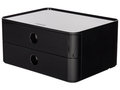 Smart-box-Han-Allison-met-2-lades-jet-zwart-stapelbaar