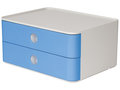 Smart-box-Han-Allison-met-2-lades-hemels-blauw-stapelbaar