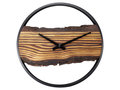 Wandklok-Nextime-30cm-Forest-hout-metaal-stil-uurwerk
